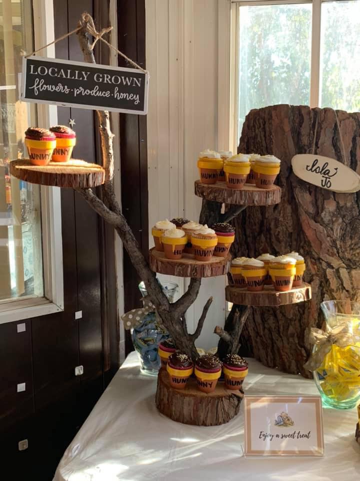 Winnie the Pooh themed cupcakes